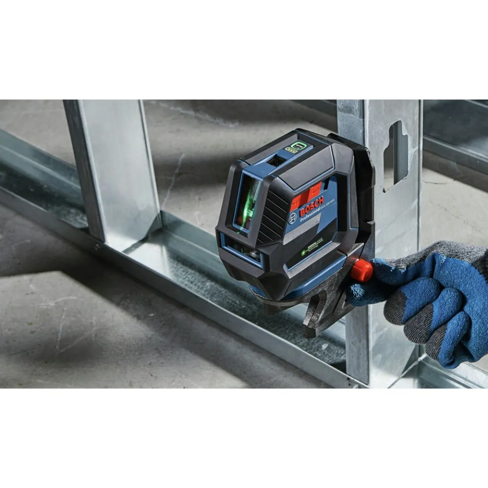 Factory Reconditioned Bosch Green-Beam Self-Leveling Cross-Line Laser with Plumb Points