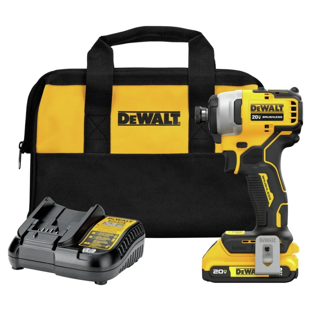 Factory Reconditioned Dewalt 20V MAX ATOMIC Lithium-Ion Brushless 1/4 in. Cordless Impact Driver Kit (2 Ah)