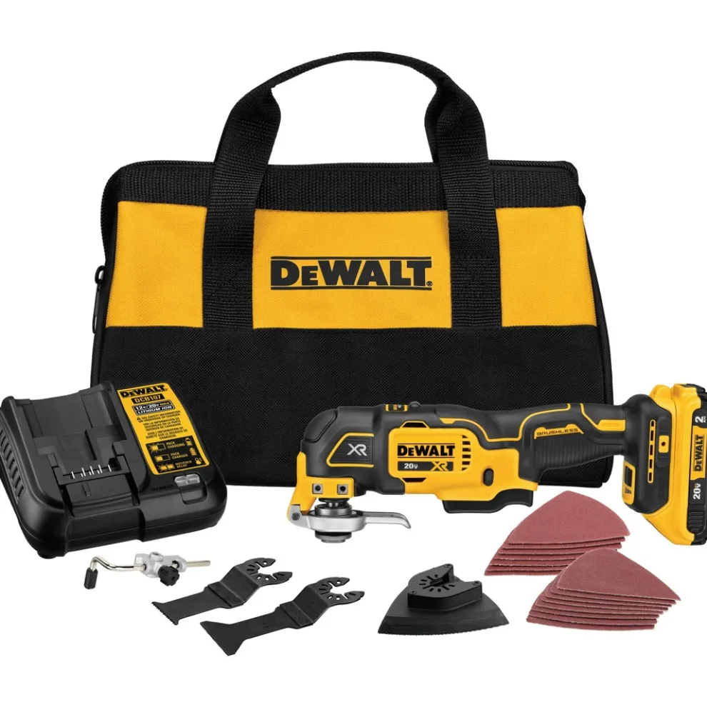 Factory Reconditioned Dewalt 20V MAX XR Brushless Lithium-Ion Cordless 3-Speed Oscillating Multi-Tool Kit (2 Ah)