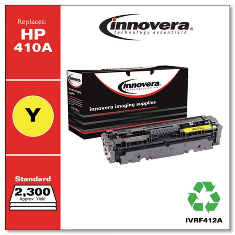 Factory Reconditioned Innovera Remanufactured 2,300 Page-Yield Replacement Toner for 410A (CF412A) - Yellow