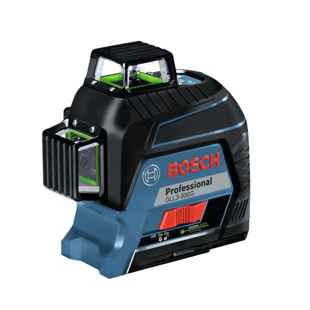 Factory Reconditioned Bosch 360 Degrees Green-Beam Three-Plane Leveling and Alignment-Line Laser