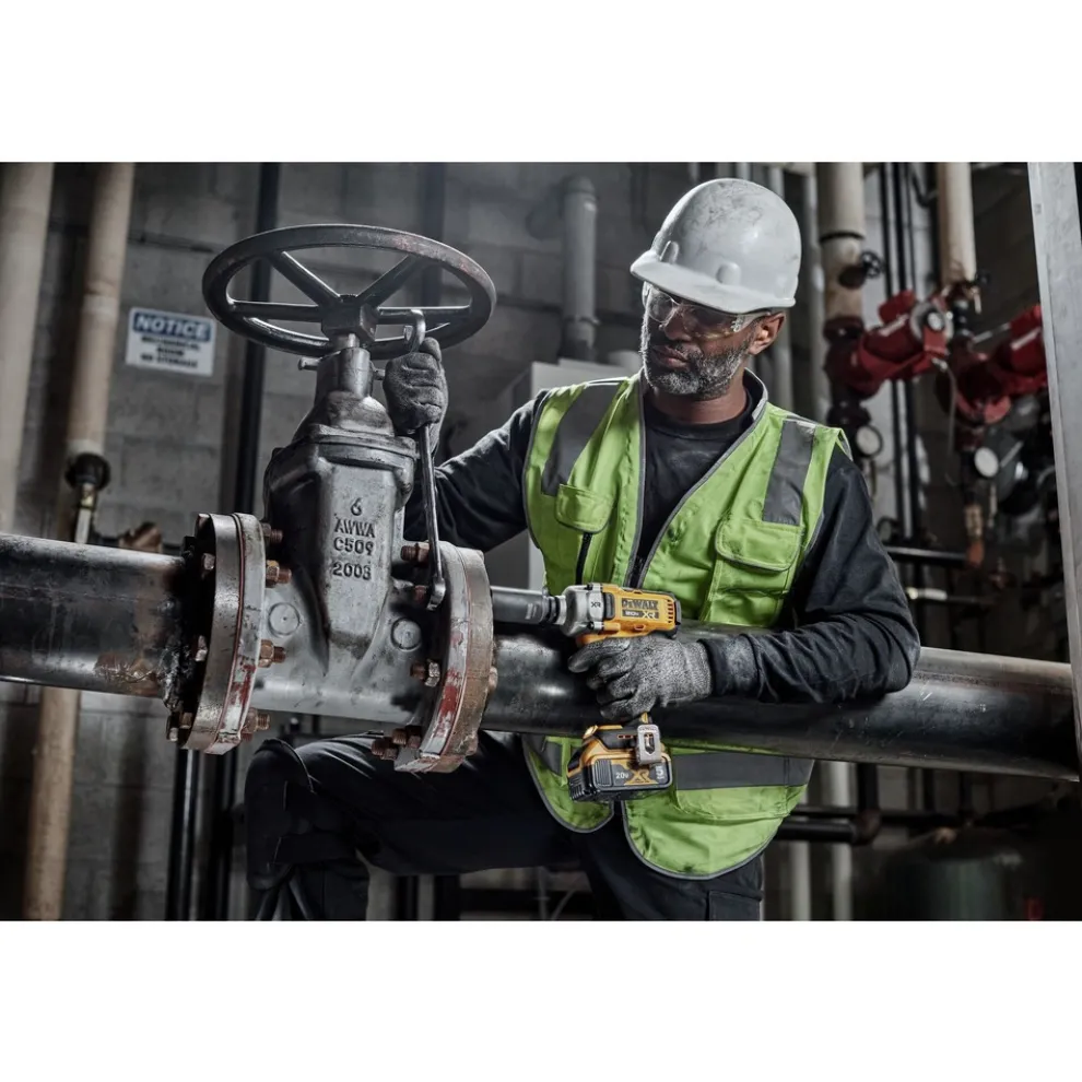 Factory Reconditioned Dewalt 20V MAX XR Brushless Lithium-Ion 1/2 in. Cordless Mid-Range Impact Wrench with Hog Ring Anvil (Tool Only)