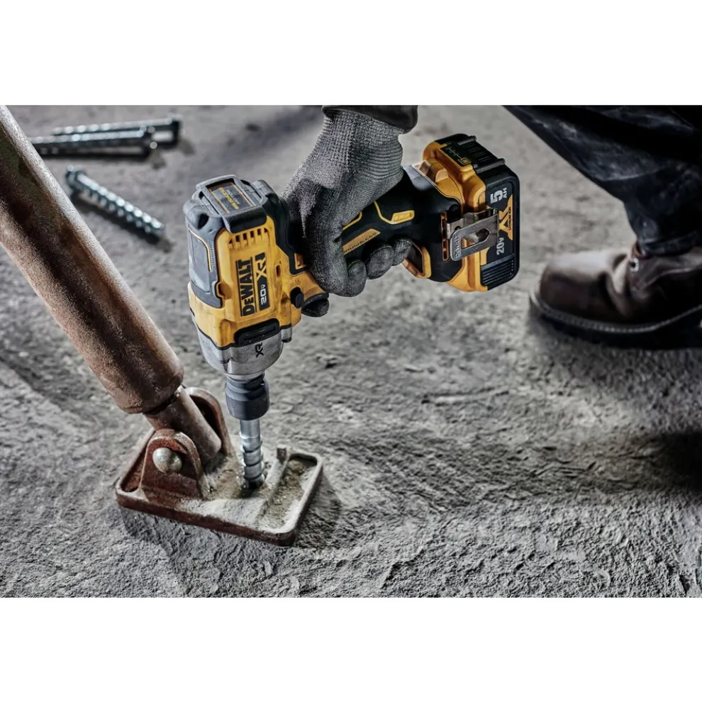 Factory Reconditioned Dewalt 20V MAX XR Brushless Lithium-Ion 1/2 in. Cordless Mid-Range Impact Wrench with Hog Ring Anvil (Tool Only)