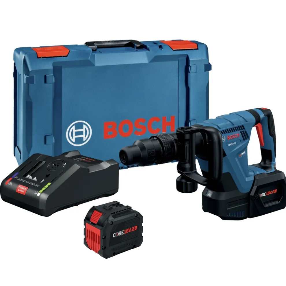 Factory Reconditioned Bosch 18V Brushless SDS-max Cordless Demolition Hammer Kit (12 Ah)