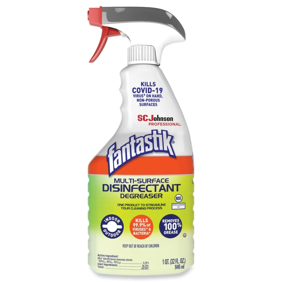 Fantastik 32 oz. Spray Bottle Multi-Surface Disinfectant Degreaser - Herbal