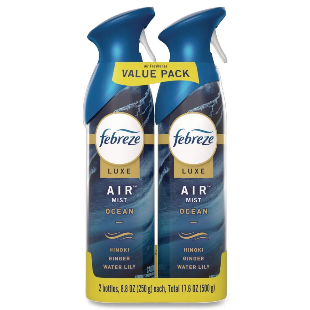 Febreze 80816821 AIR, Ocean, 8.8 oz Aerosol Spray, 2/Pack, 3 Packs/Carton