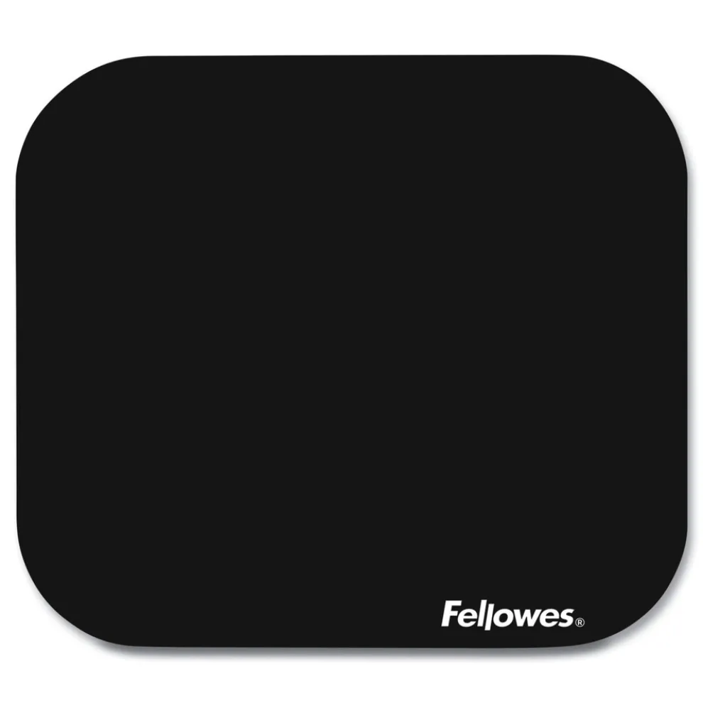 Fellowes Mfg Co. 9 in. x 8 in. Polyester Mouse Pad - Black