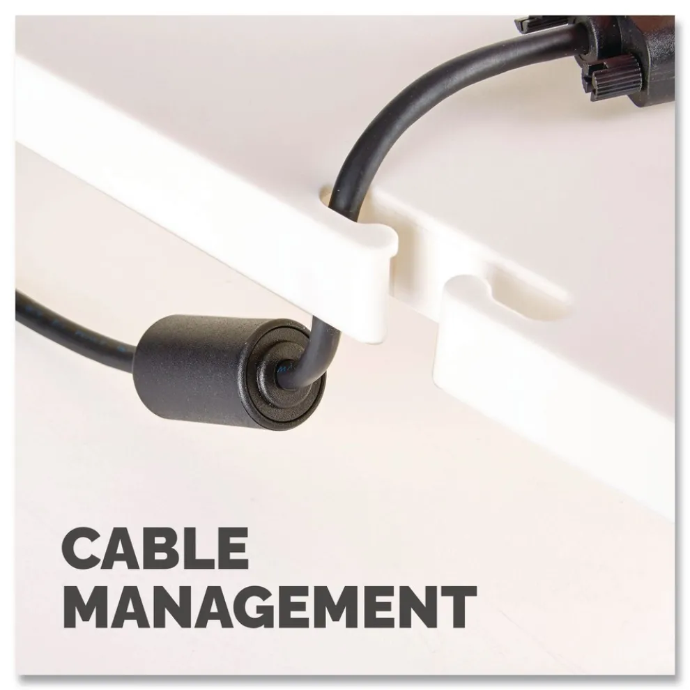 Fellowes Mfg Co. 13.38 in. x 13.63 in. x 2 in. to 4 in. 60 lbs. Standard Monitor Riser for 21 in. Monitors - Platinum/Graphite