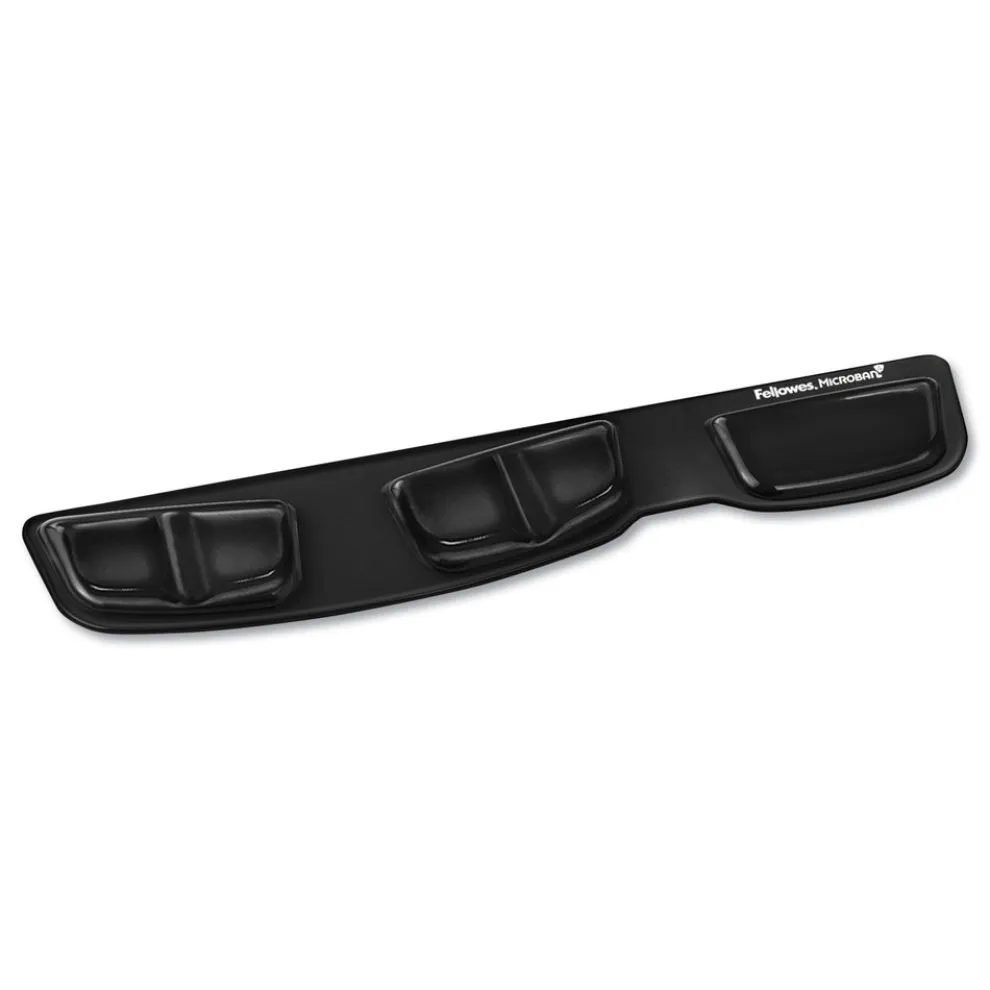 Fellowes Mfg Co. 18.25 in. x 3.37 in. Gel Keyboard Palm Support - Black