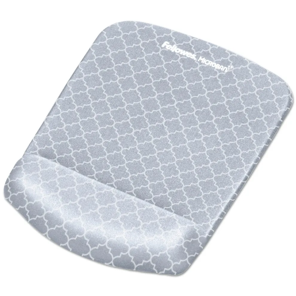 Fellowes Mfg Co. PlushTouch 7.25 in. x 9.38 in. Mouse Pad with Wrist Rest - Lattice Design