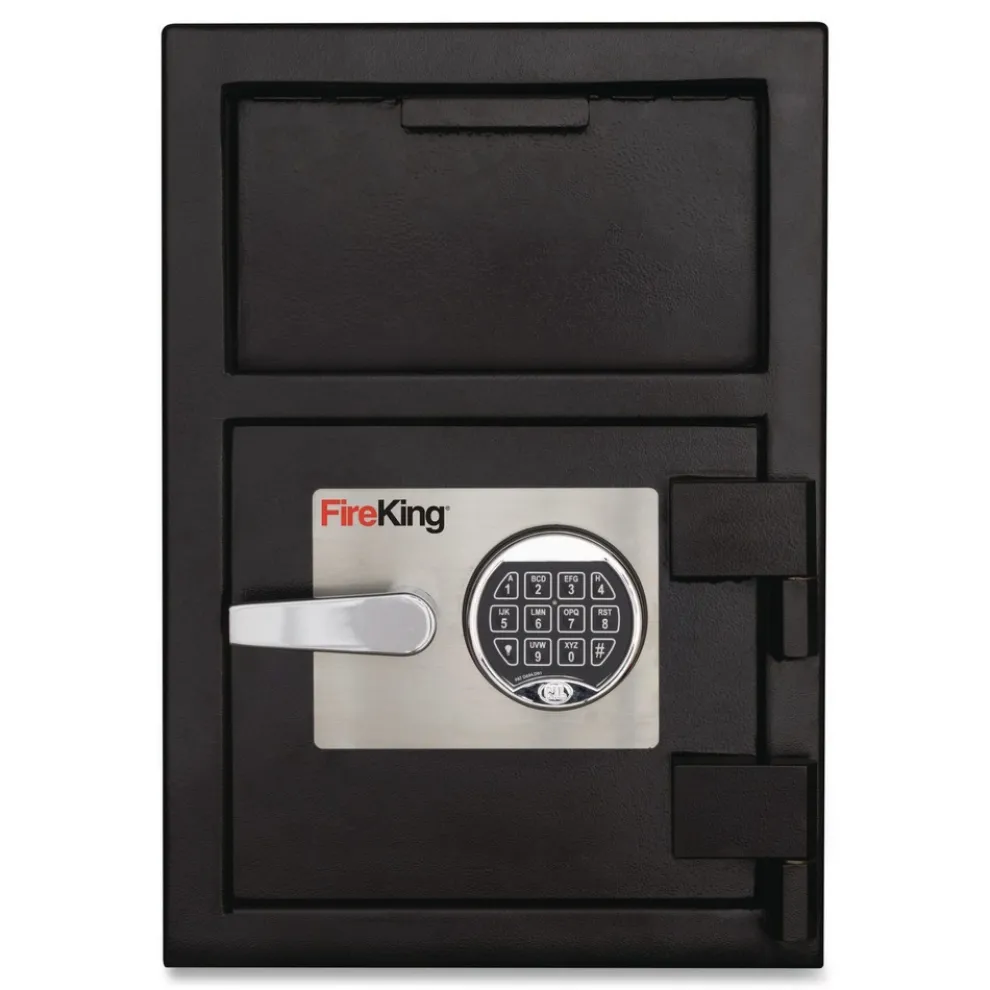 FireKing 14 in. x 15.5 in. x 20 in. 0.95 cu ft Depository Security Safe - Black