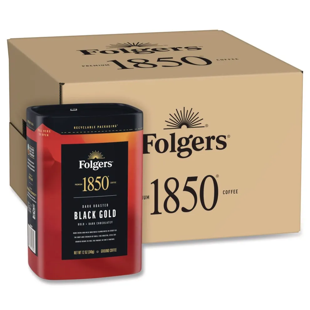 Folgers 12 oz Bag Black Gold Coffee (6/Carton)
