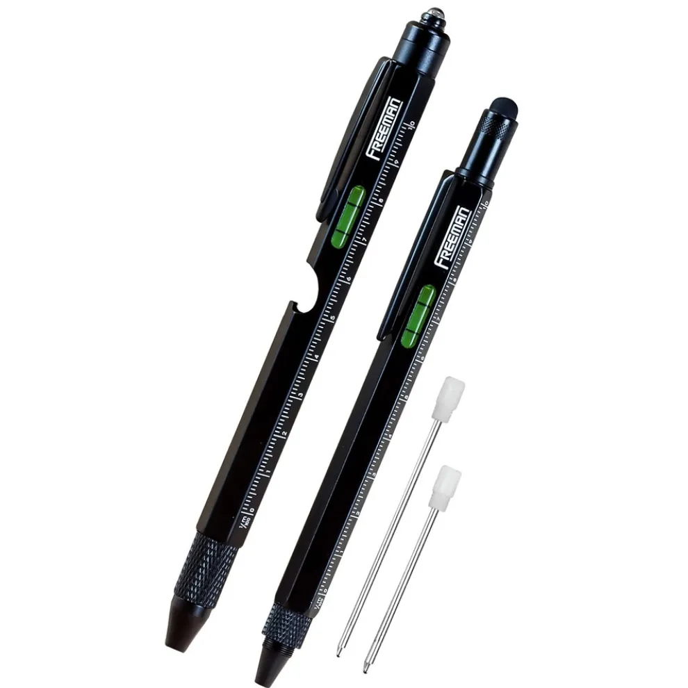 Freeman 2-Piece Multi-Tool Pen Set with Ink Refills and (3) Alkaline Batteries