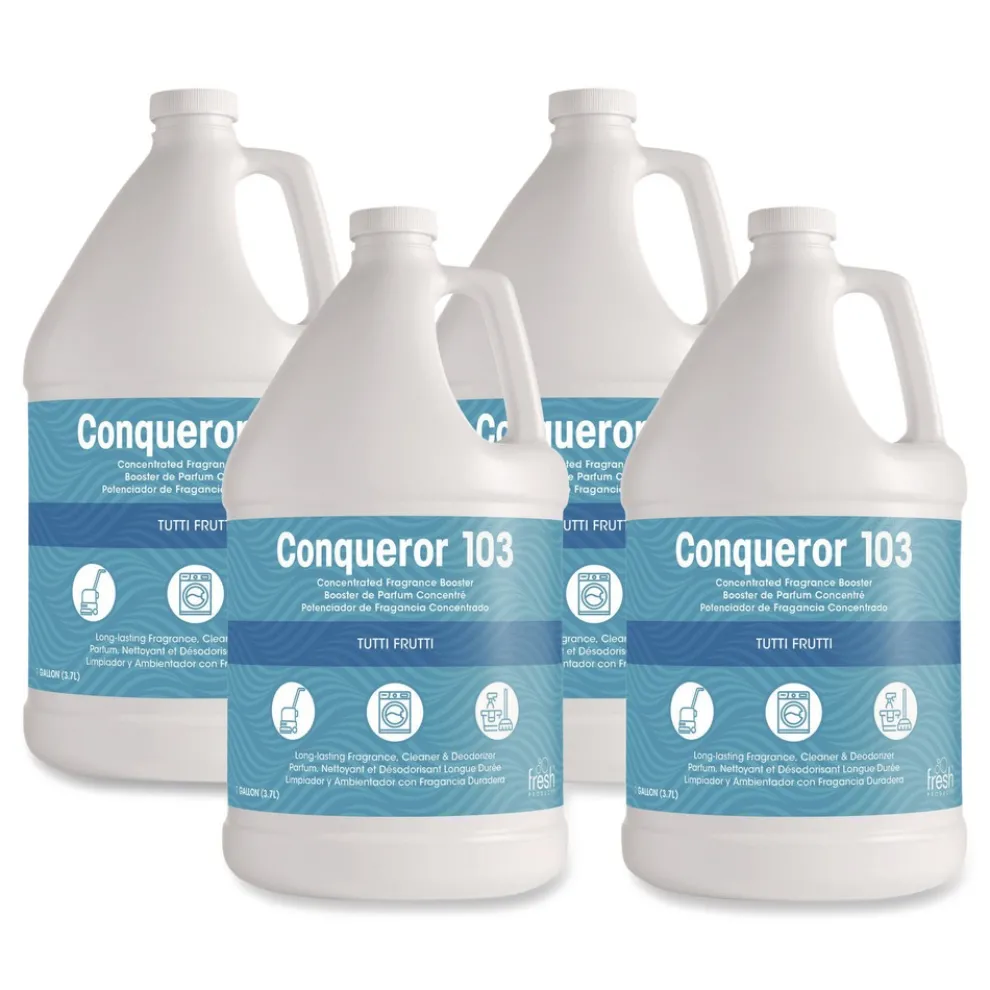 Fresh Products 1 gal. Bottle Conqueror 103 Odor Counteractant Concentrate - Tutti-Frutti (4/Carton)