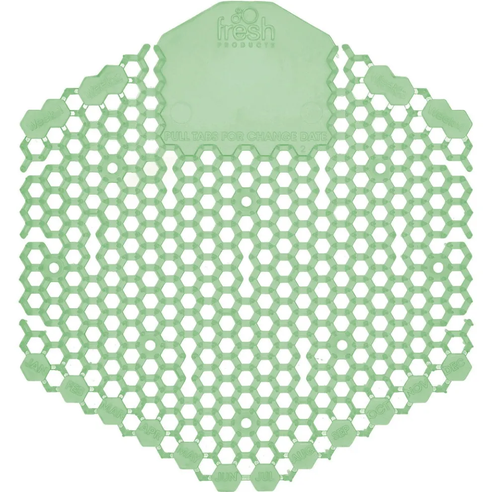 Fresh Products Wave 3D Urinal Deodorizer Screen - Cucumber Melon Scent, Green (10/Box)