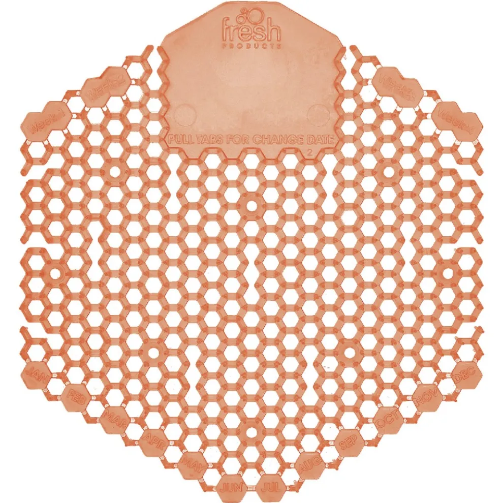 Fresh Products Wave 3D Urinal Deodorizer Screen - Mango Scent, Orange (10/Box)
