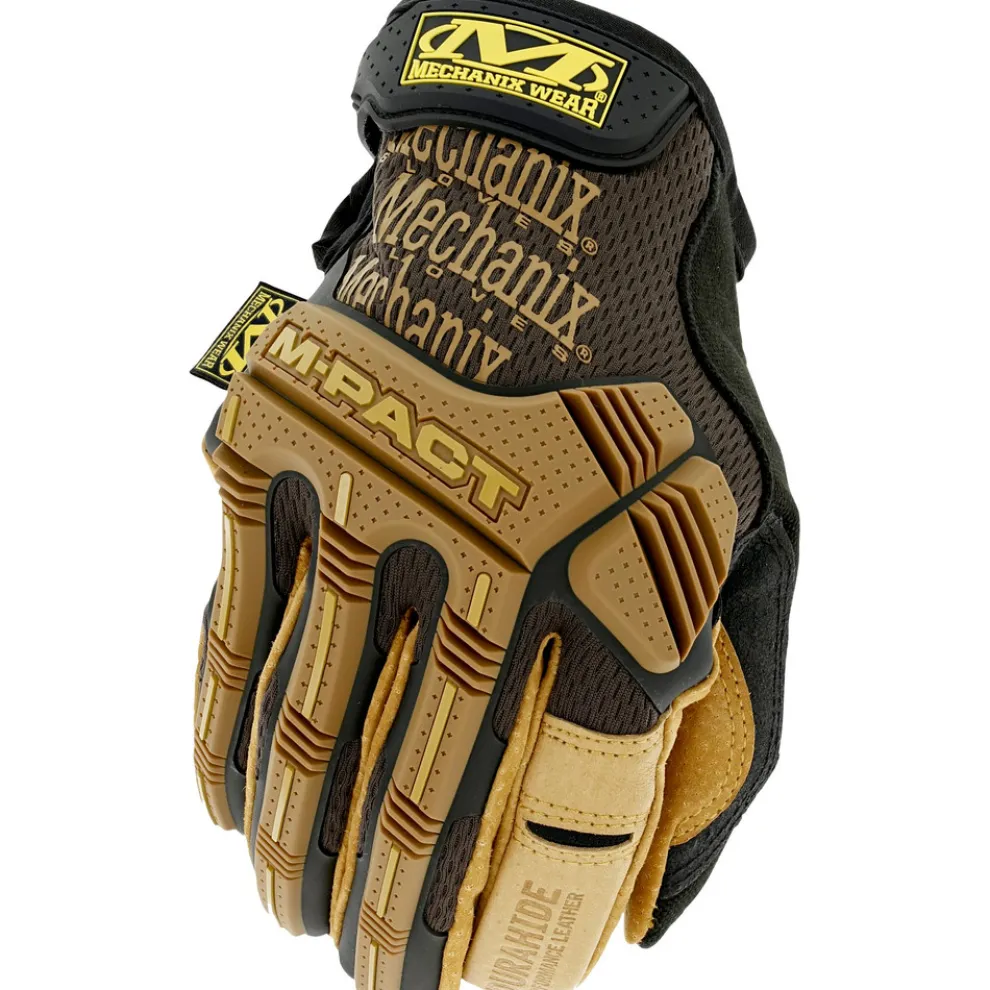 Mechanix Wear M-Pact Leather Gloves - XL 11, Tan/Black