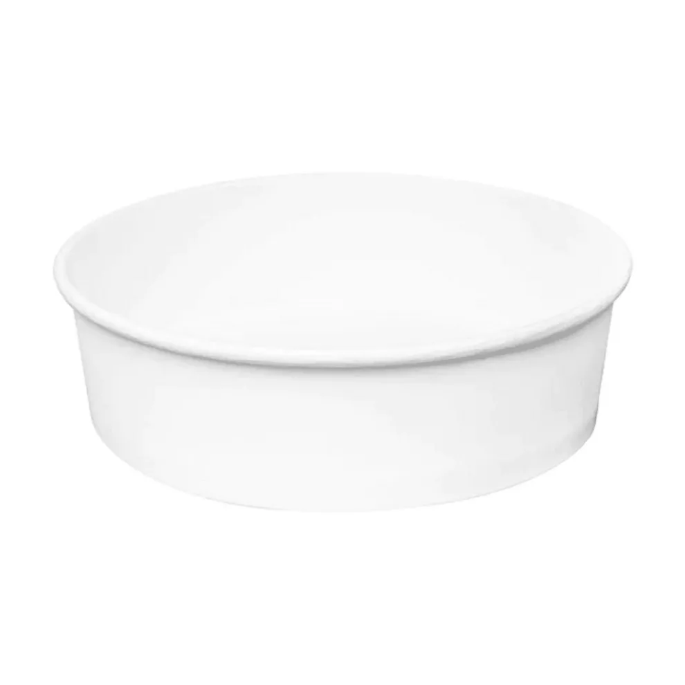 Karat 7.99 in. x 2.4 in. 48 oz. Paper Food Bucket - White (270/Carton)