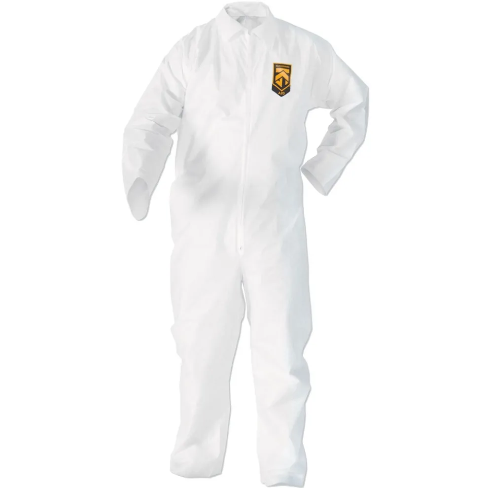 Ansell A20 Breathable Particle Protection Coveralls with Zip Closure - Double Extra Large, White (24/Carton)