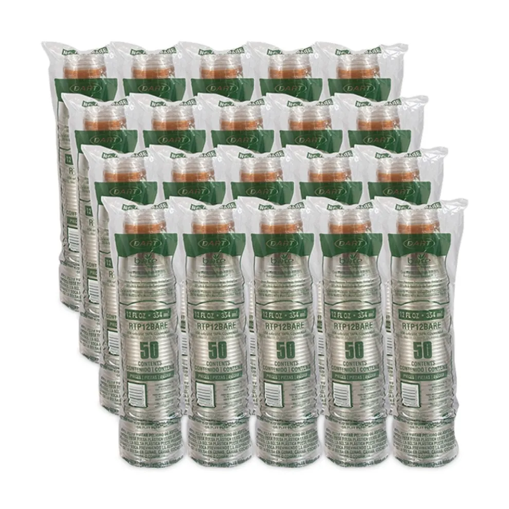 Dart Bare Eco-Forward 12 oz to 14 oz RPET Cold Cups (1000/Carton)