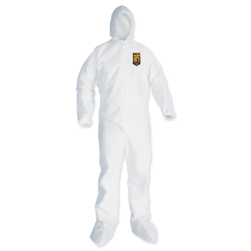 Ansell A35 Liquid and Particle Protection Coveralls - 2X-Large, White (25/Carton)