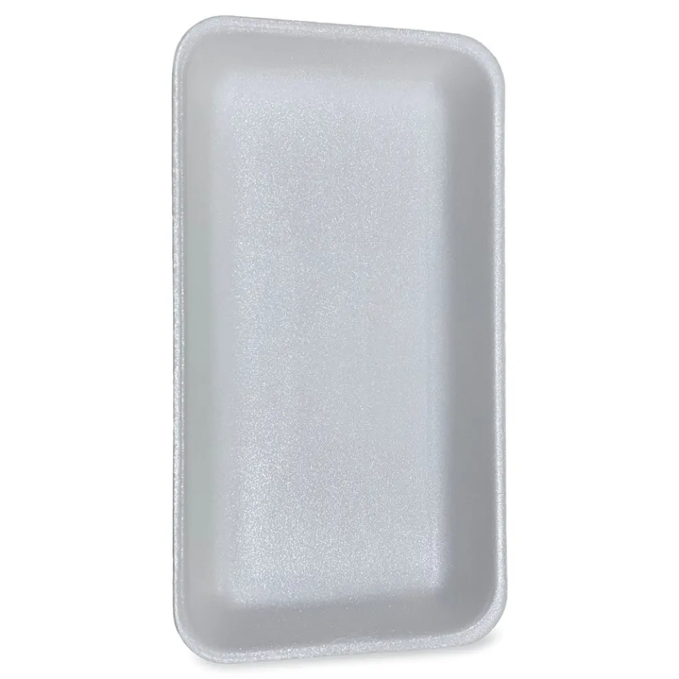 GEN 15PWH 14.44 in. x 7.88 in. x 1.37 in. #15P Meat Trays - White (200/Carton)