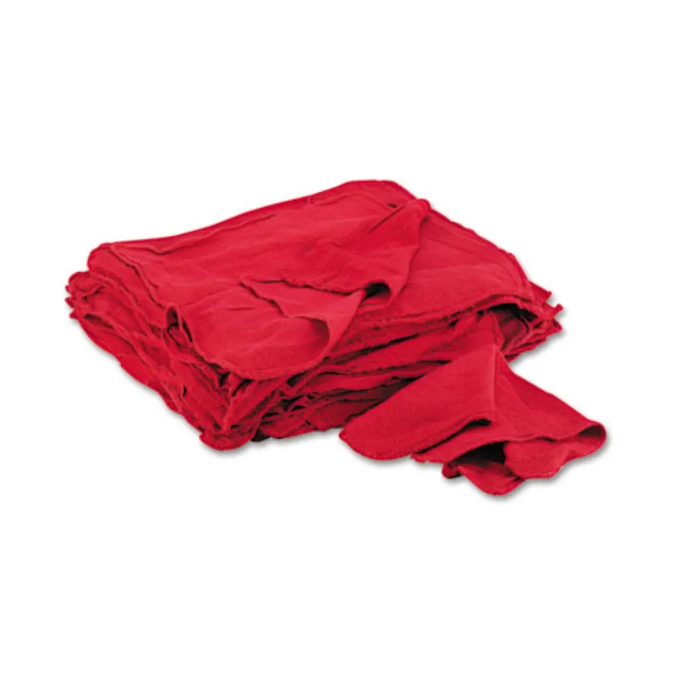 General Supply 14 in. x 15 in. Cloth Shop Towels - Red (50/Pack)