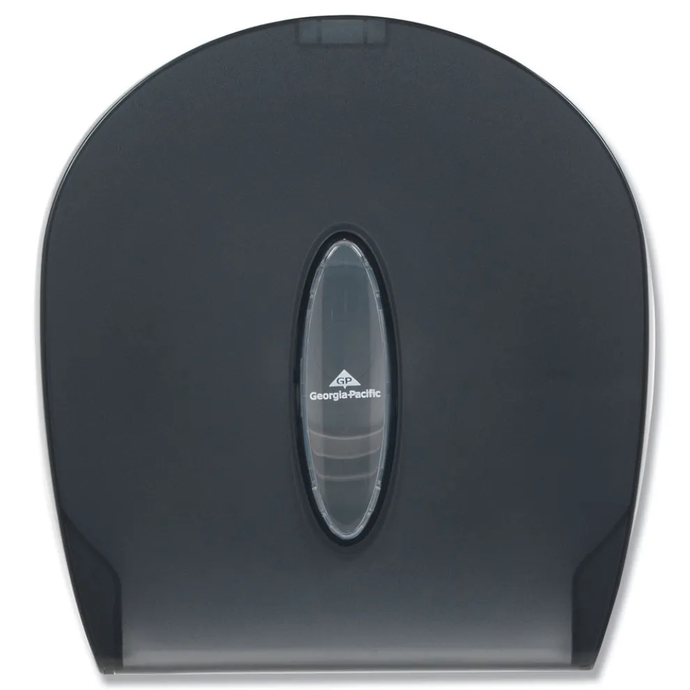 Georgia Pacific Professional 10.6 in. x 5.4 in. x 11.3 in. Jumbo Jr. Single Roll Bathroom Tissue Dispenser - Translucent Smoke