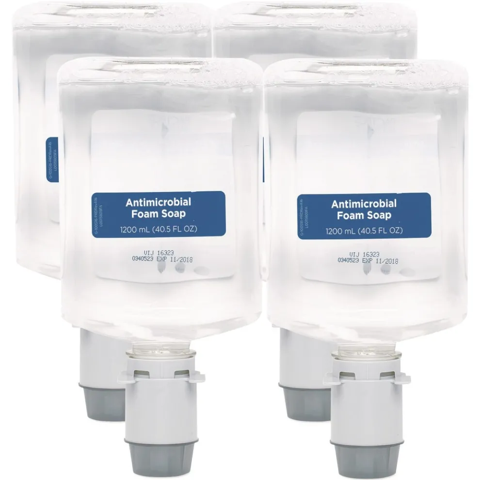 Georgia Pacific Professional 43818 Pacific Blue Ultra 1200 mL Antimicrobial Foam Soap Manual Dispenser Refill - Unscented (4/Carton)