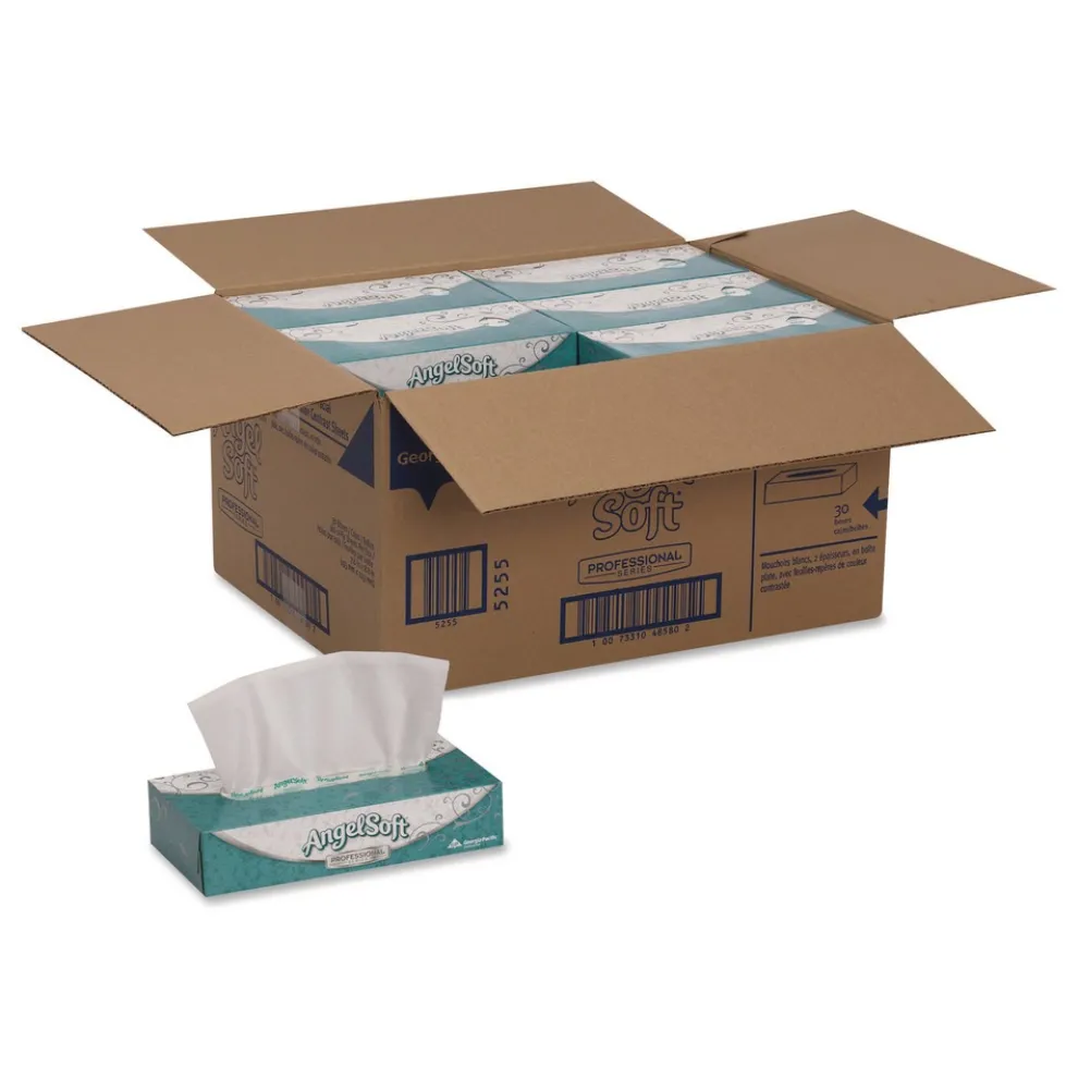Georgia Pacific Professional 2-Ply Premium Facial Tissues in Flat Box - White (100-Sheets, 30-Boxes/Carton)