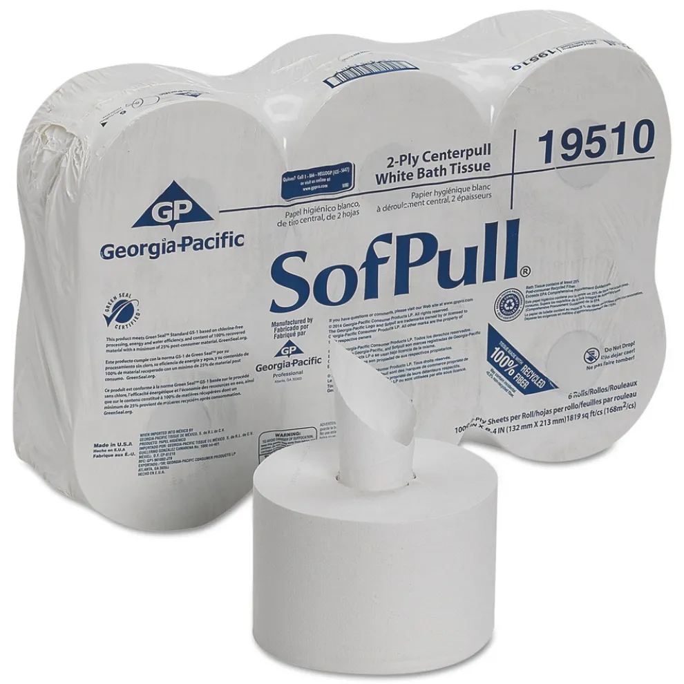 Georgia Pacific Professional 2-Ply High Capacity Septic Safe Center Pull Tissue - White (6 Rolls/Carton)