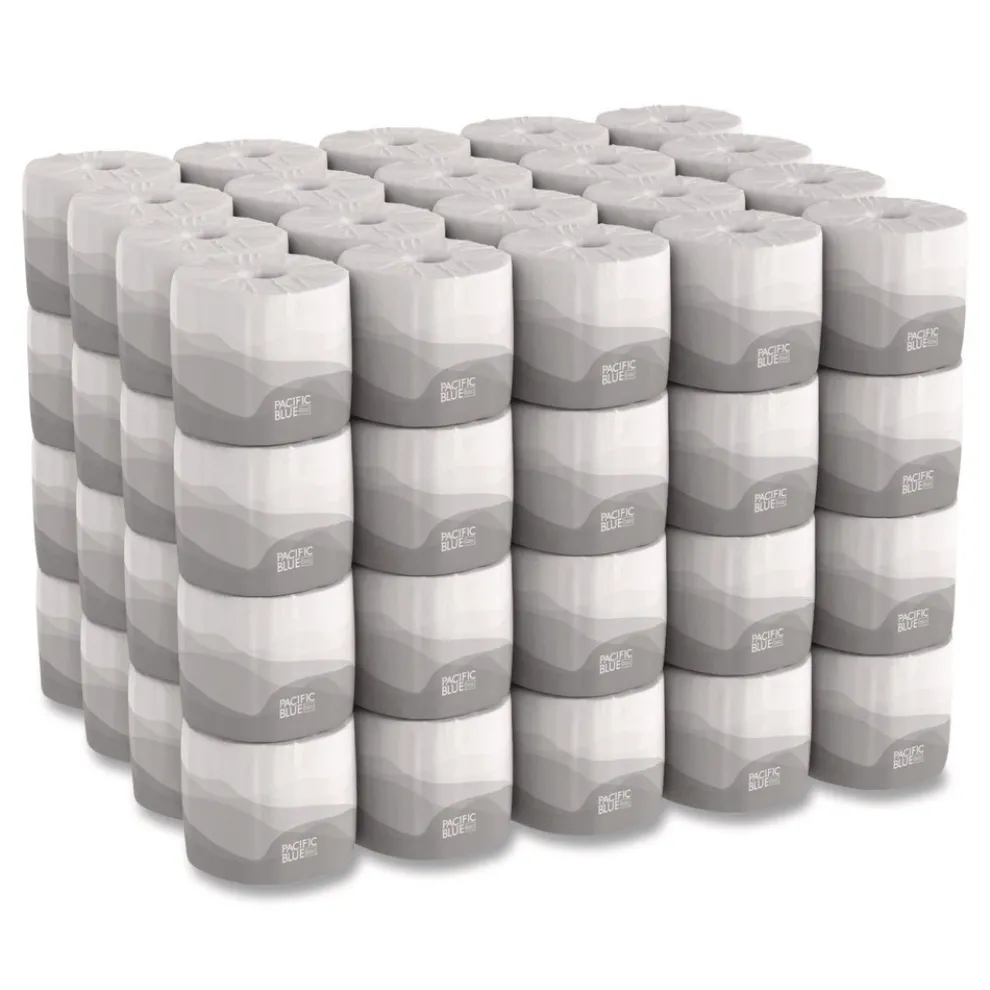 Georgia Pacific Professional 1-Ply Pacific Blue Basic Bathroom Tissue - White (80/Carton)