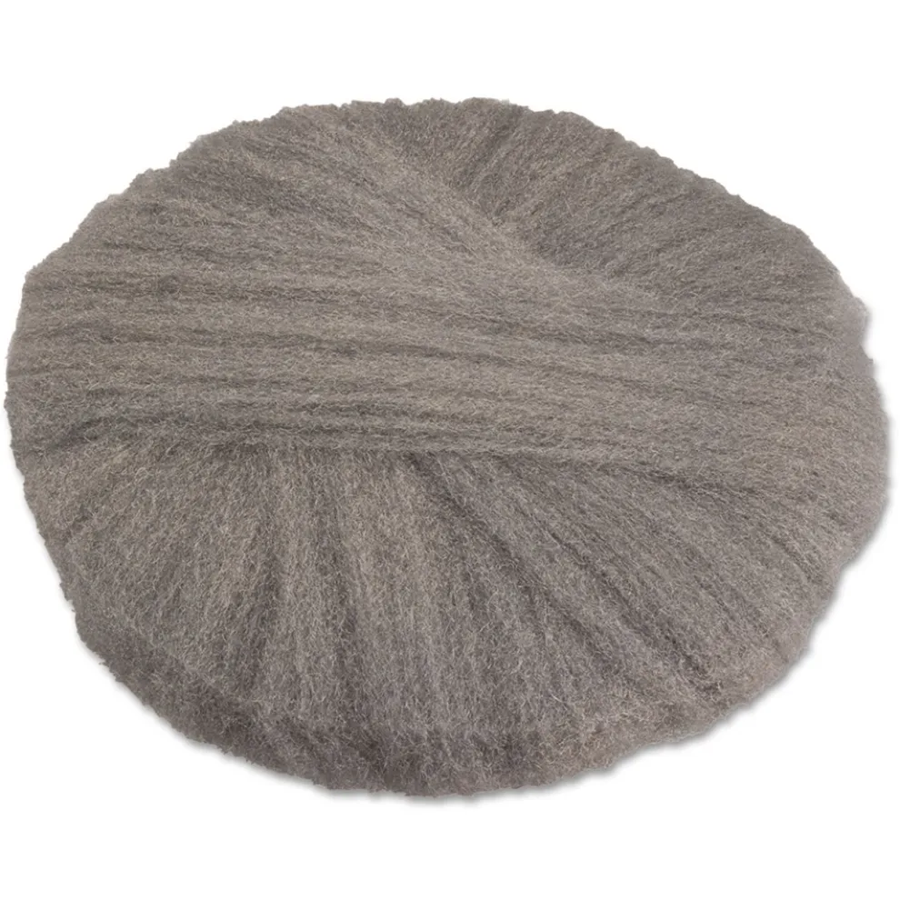 GMT 20 in. Diameter Grade 3 Cleaning and Polishing Radial Steel Wool Pads - Gray (12/Carton)