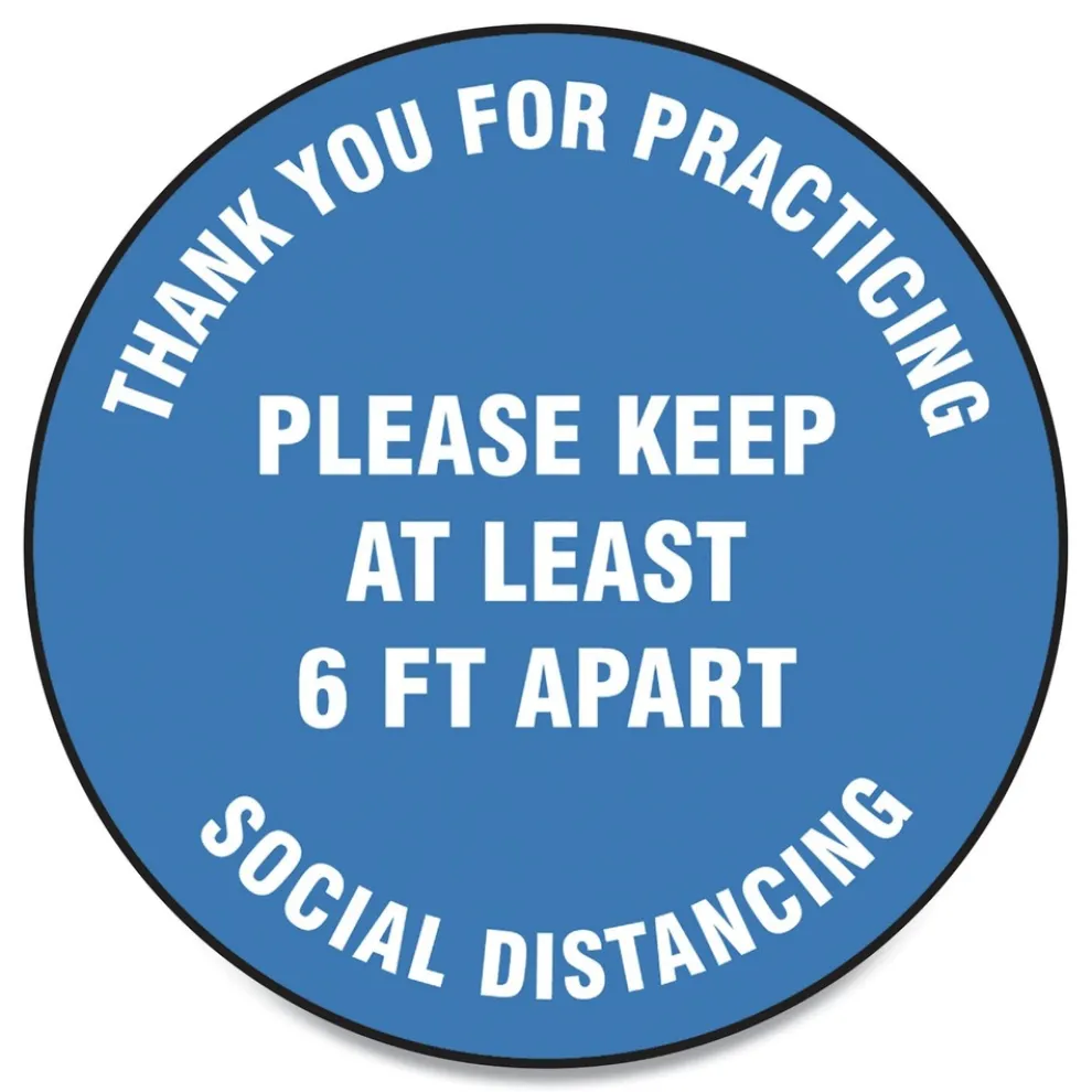 GN1 Slip-Gard 17 in. Circle Floor Signs - Blue (25/Pack)