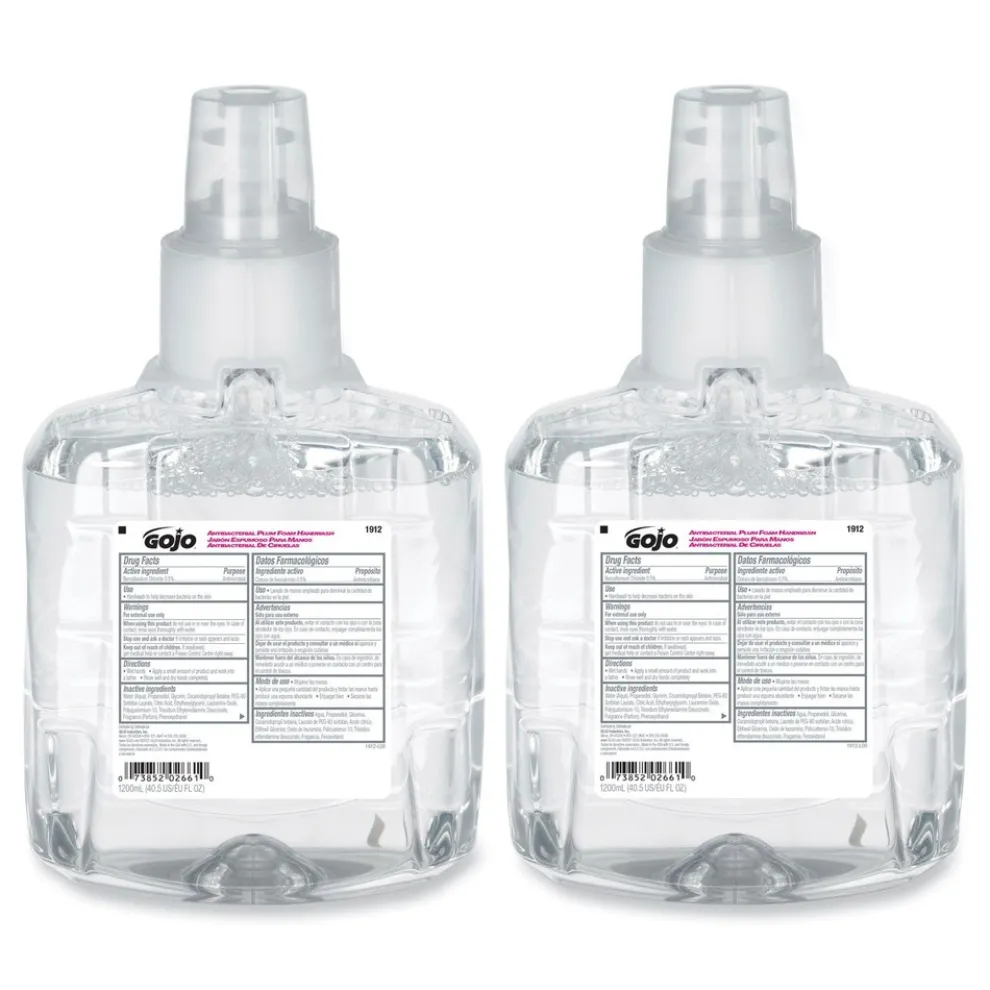 GOJO Industries 1200 ml Antibacterial Foam Handwash Refill for LTX-12 Dispenser - Plum Scent (2/Carton)