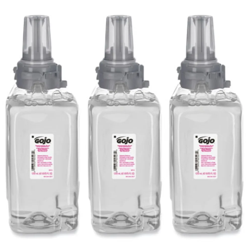 GOJO Industries 8812-03 Plum Scent 1250 mL Antibacterial Foam hand wash Refill for ADX-12 Dispenser (3/Carton)
