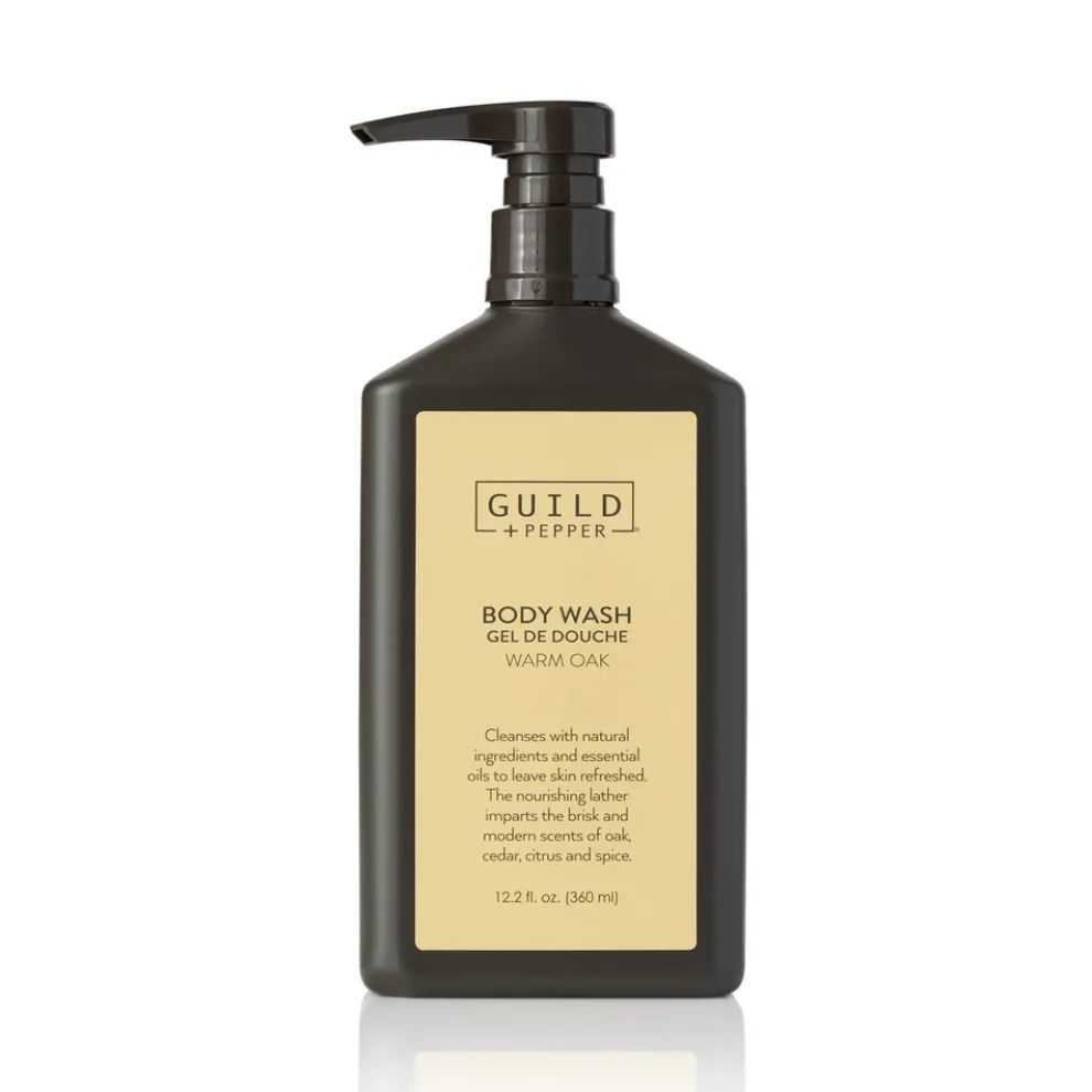 Guild+Pepper 12.2 oz Shower Gel - Warm Oak Scent (12/Carton)