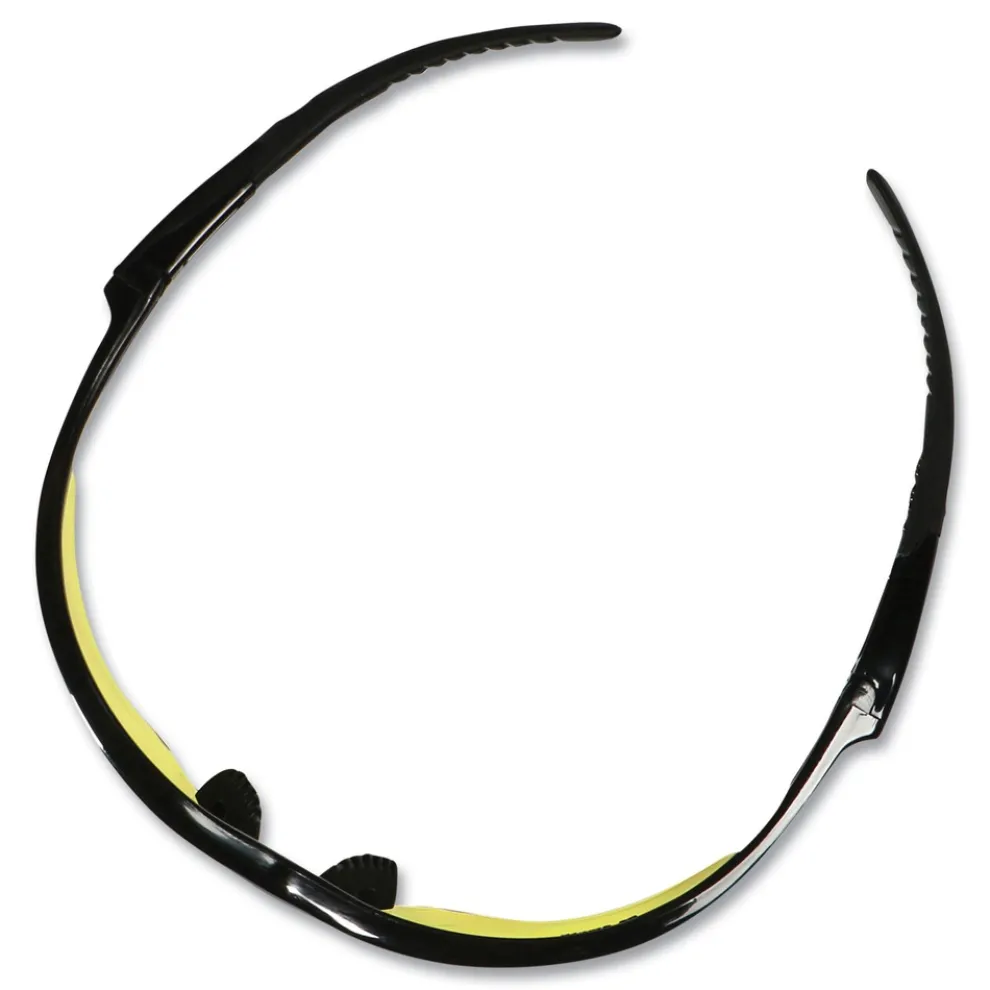 Ansell Nemesis Safety Glasses - Black Frame/Amber Lens (12/Box)