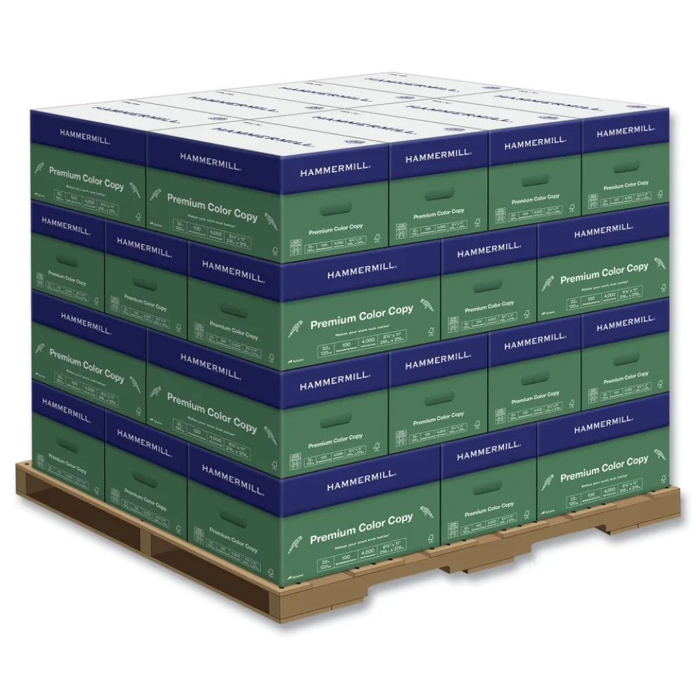 Hammermill 8.5 in. x 11 in. 32 lbs. 100 Bright Premium Color Copy Print Paper - Photo White (1-Pallet)