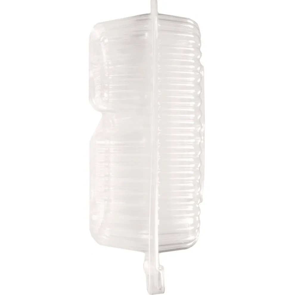 Handi-Foil HFA 6093S-250 8 in. x 3 in. x 8.87 in. Handi-Lock Plastic 3-Compartment Food Container - Clear (250/Carton)