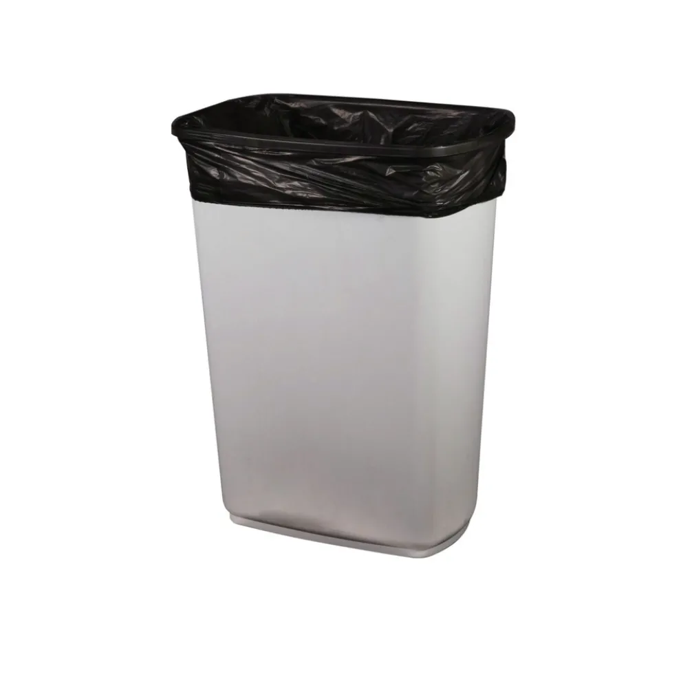 Heritage 46 in. x 50 in. 1.35 mil 56 gal. Reprocessed Resin Can Liners - Black (100/Carton)
