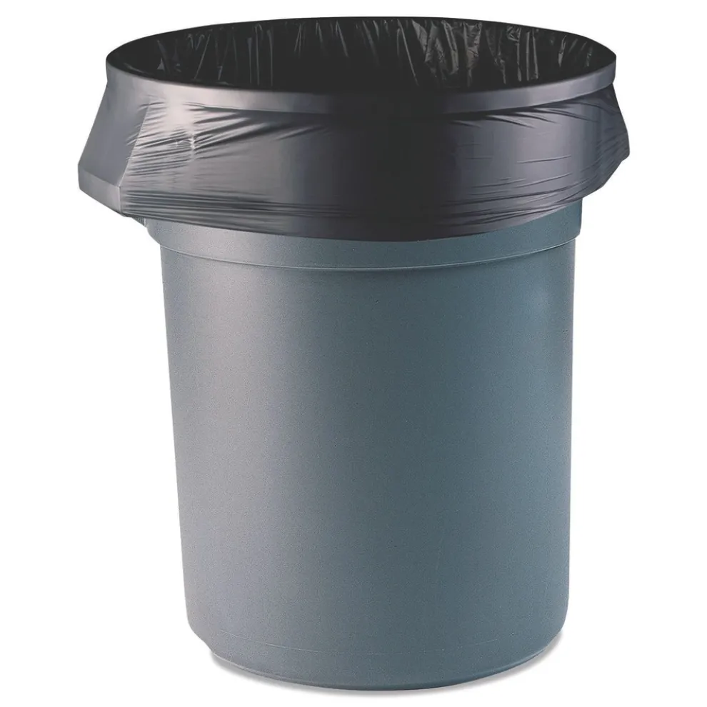 Heritage H9250AK 46 in. x 50 in. 60 gal. 1.5 mil Linear Low Density Stock Trash Bags - Black (100/Carton)