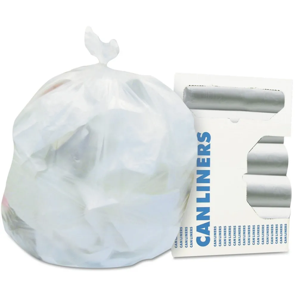 Heritage H8647SC 43 in. x 47 in. 56 gal. 1.1 mil Linear Low-Density Can Liners - Clear (100/Carton)