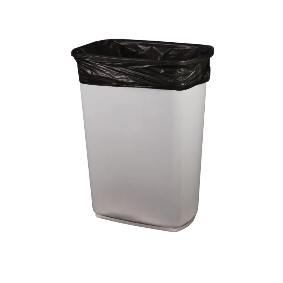 Heritage Low-Density 55 Gallon 1.5 mil 36 in. x 58 in. Repro Can Liners - Black (100/Carton)