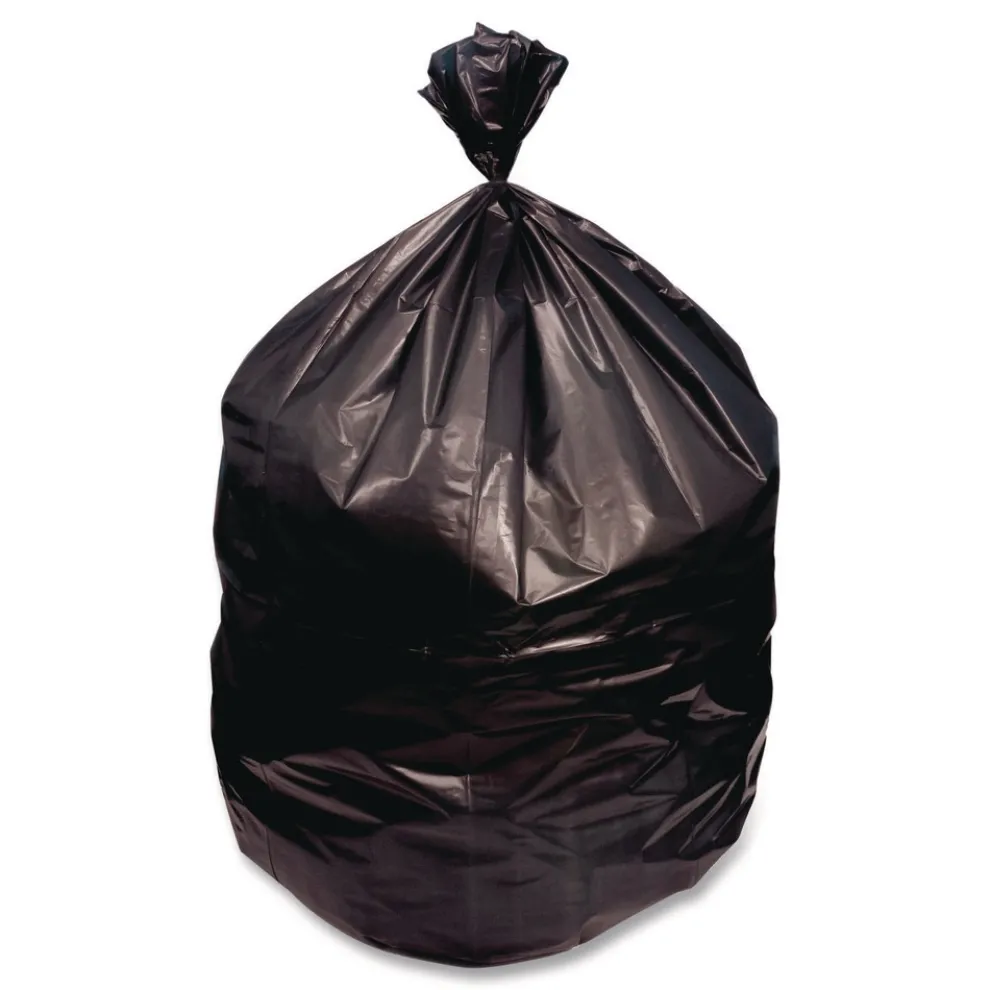 Heritage X-Liner Reprocessed Liners 60 gal 2 mil 38 x 58 Black Perforated Roll (100/Carton)