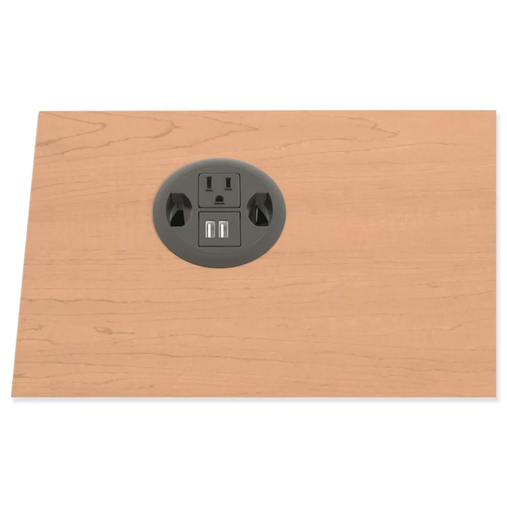 HON 3 in. Diameter USB AC Power Hub Grommet - Black