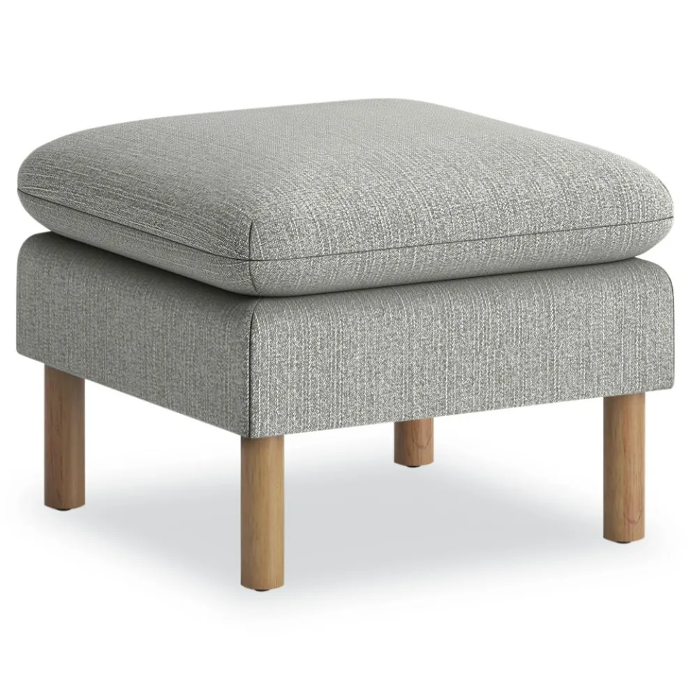 HON 23 in. x 23 in. x 17.5 in. Parkwyn Series Ottoman - Gray/Oak