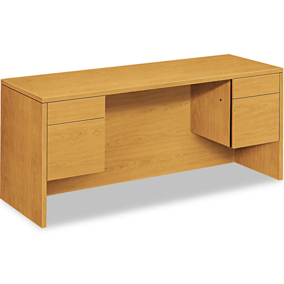 HON 60 in. x 24 in. x 29.5 in. 10500 Series Kneespace Credenza With 3/4-Height Pedestals - Harvest