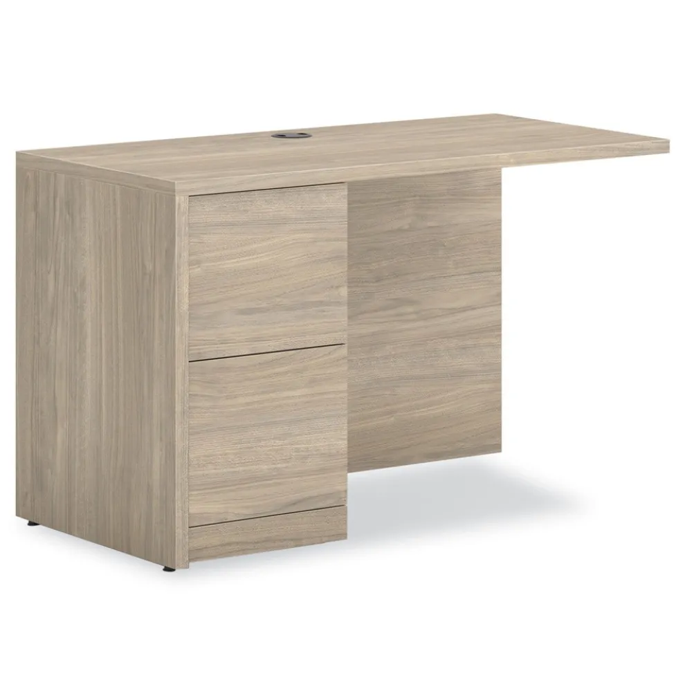 HON 10500 Series Full-Height Right Pedestal 48 in. x 24 in. x 29.5 in. Return - Kingswood Walnut