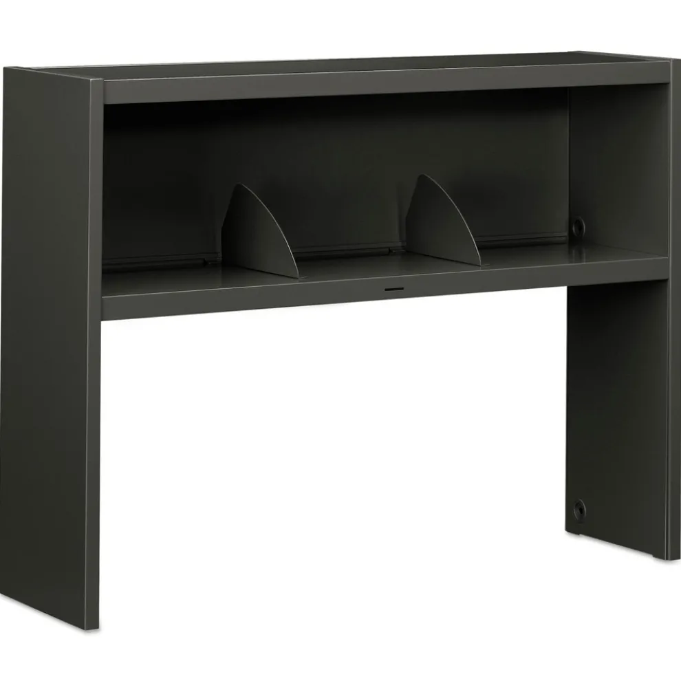 HON 38000 Series 48w x 13.5d x 34.75h Stack On Open Shelf Hutch - Charcoal